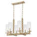 Myhouse Lighting Quorum - 665-6-80 - Six Light Chandelier - Lee Boulevard - Aged Brass