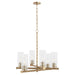 Myhouse Lighting Quorum - 641-6-80 - Six Light Chandelier - Juniper - Aged Brass