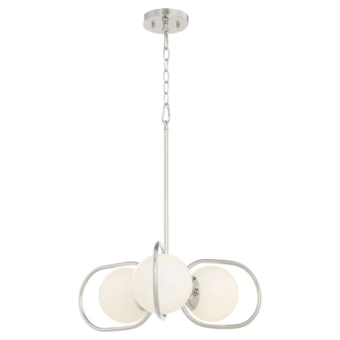 Myhouse Lighting Quorum - 6137-3-62 - Three Light Chandelier - Belmont - Polished Nickel