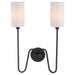 Myhouse Lighting Quorum - 597-2-59 - Two Light Wall Mount - Charlotte - Matte Black