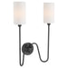 Myhouse Lighting Quorum - 597-2-59 - Two Light Wall Mount - Charlotte - Matte Black