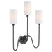 Myhouse Lighting Quorum - 597-3-59 - Three Light Wall Mount - Charlotte - Matte Black