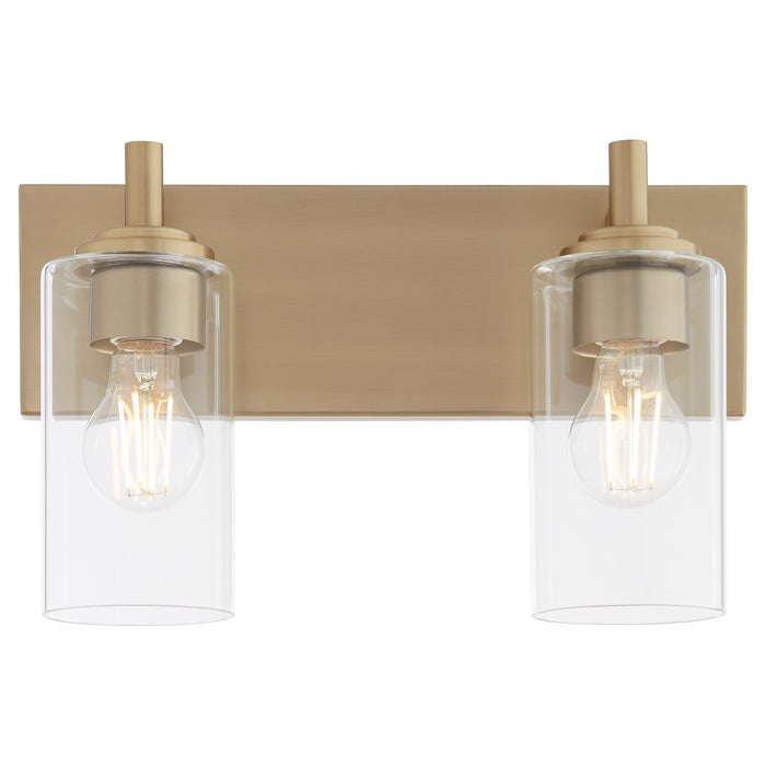 Myhouse Lighting Quorum - 5200-2-80 - Two Light Vanity - Fallstaff - Aged Brass