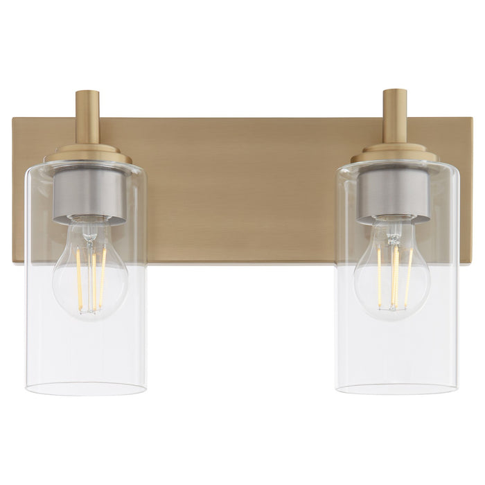 Myhouse Lighting Quorum - 5200-2-80 - Two Light Vanity - Fallstaff - Aged Brass