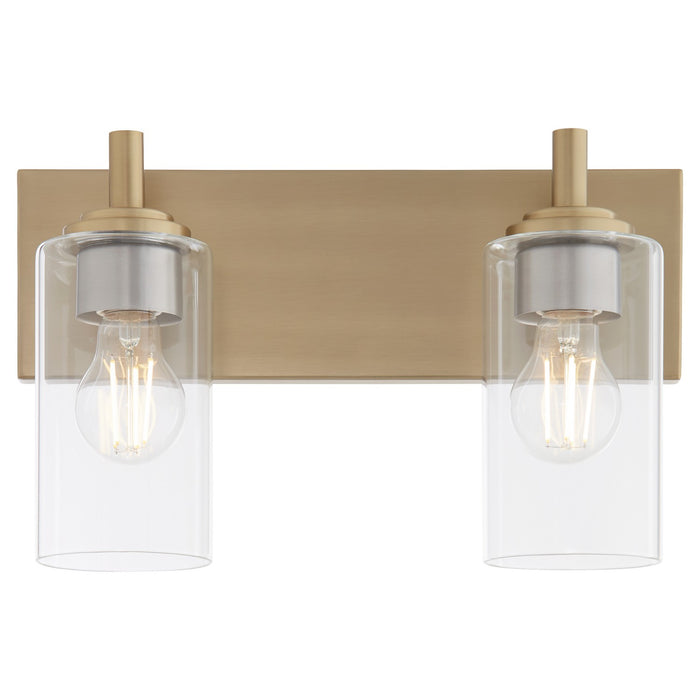 Myhouse Lighting Quorum - 5200-2-80 - Two Light Vanity - Fallstaff - Aged Brass