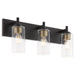 Myhouse Lighting Quorum - 5200-3-59 - Three Light Vanity - Fallstaff - Matte Black