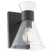 Myhouse Lighting Quorum - 5119-1-259 - One Light Wall Mount - Beldar - Matte Black w/ Clear Glass