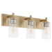 Myhouse Lighting Quorum - 5200-3-80 - Three Light Vanity - Fallstaff - Aged Brass