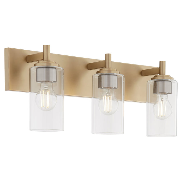 Myhouse Lighting Quorum - 5200-3-80 - Three Light Vanity - Fallstaff - Aged Brass