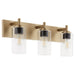 Myhouse Lighting Quorum - 5200-3-80 - Three Light Vanity - Fallstaff - Aged Brass