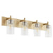 Myhouse Lighting Quorum - 5200-4-80 - Four Light Vanity - Fallstaff - Aged Brass