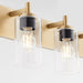 Myhouse Lighting Quorum - 5200-4-80 - Four Light Vanity - Fallstaff - Aged Brass