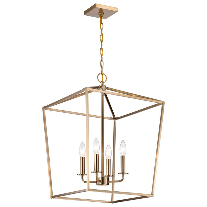 Myhouse Lighting Nuvo Lighting - 60-7931 - Four Light Pendant - Emma - Burnished Brass