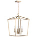 Myhouse Lighting Nuvo Lighting - 60-7931 - Four Light Pendant - Emma - Burnished Brass