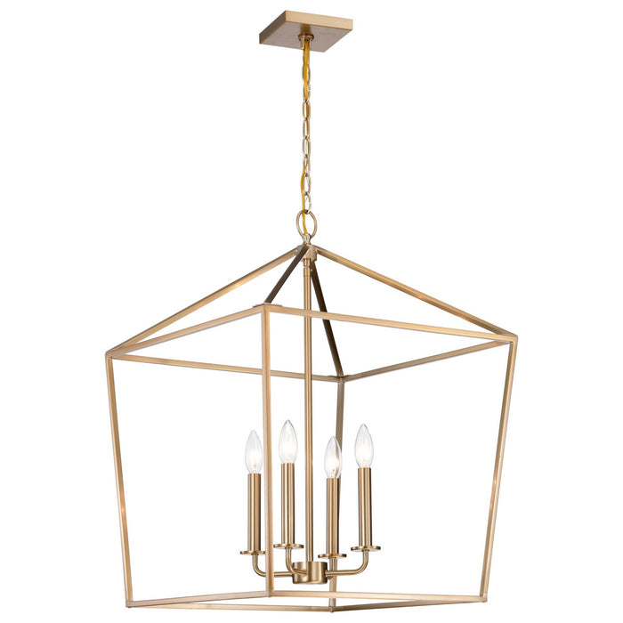 Myhouse Lighting Nuvo Lighting - 60-7932 - Four Light Pendant - Emma - Burnished Brass