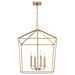 Myhouse Lighting Nuvo Lighting - 60-7932 - Four Light Pendant - Emma - Burnished Brass