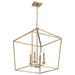 Myhouse Lighting Nuvo Lighting - 60-7932 - Four Light Pendant - Emma - Burnished Brass