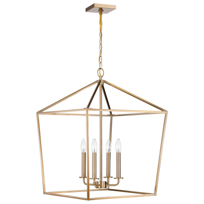 Myhouse Lighting Nuvo Lighting - 60-7932 - Four Light Pendant - Emma - Burnished Brass