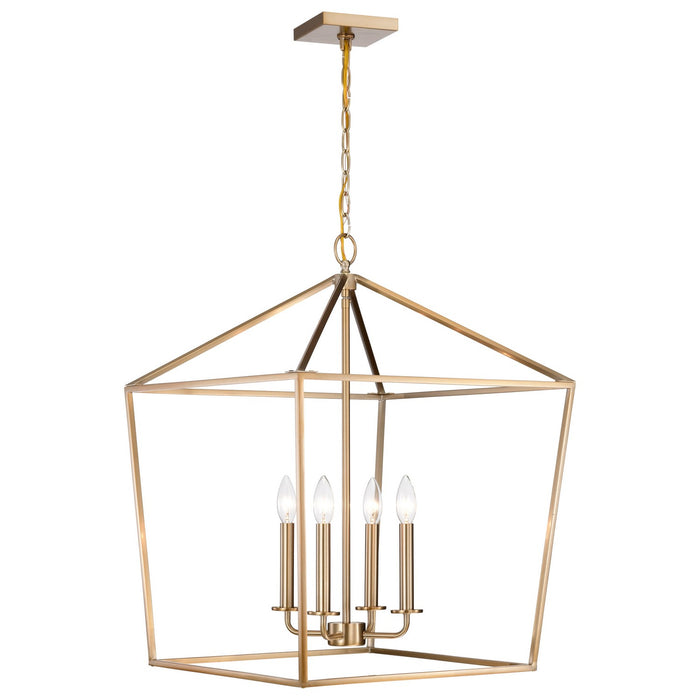 Myhouse Lighting Nuvo Lighting - 60-7932 - Four Light Pendant - Emma - Burnished Brass