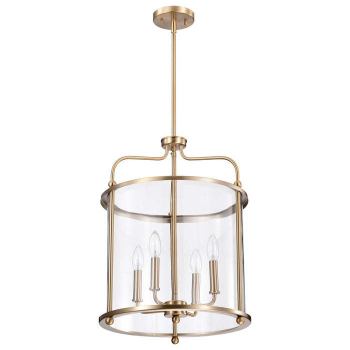 Myhouse Lighting Nuvo Lighting - 60-7936 - Four Light Pendant - Yorktown - Burnished Brass