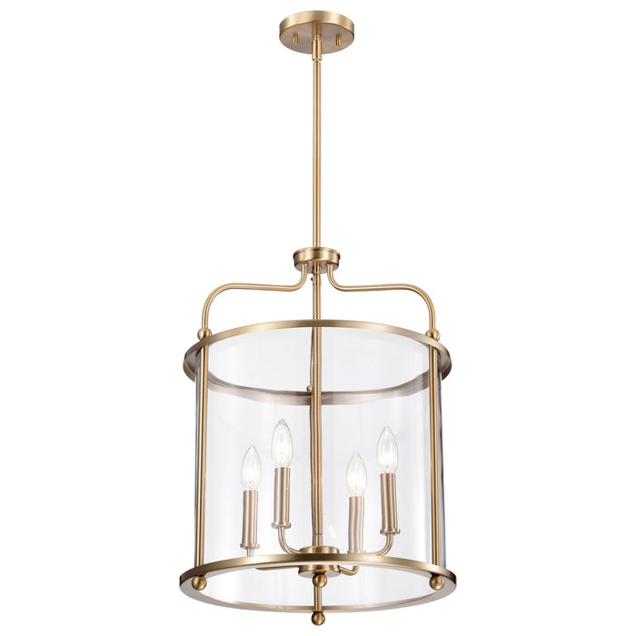 Myhouse Lighting Nuvo Lighting - 60-7936 - Four Light Pendant - Yorktown - Burnished Brass