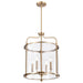 Myhouse Lighting Nuvo Lighting - 60-7936 - Four Light Pendant - Yorktown - Burnished Brass