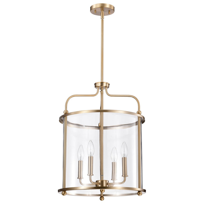 Myhouse Lighting Nuvo Lighting - 60-7936 - Four Light Pendant - Yorktown - Burnished Brass