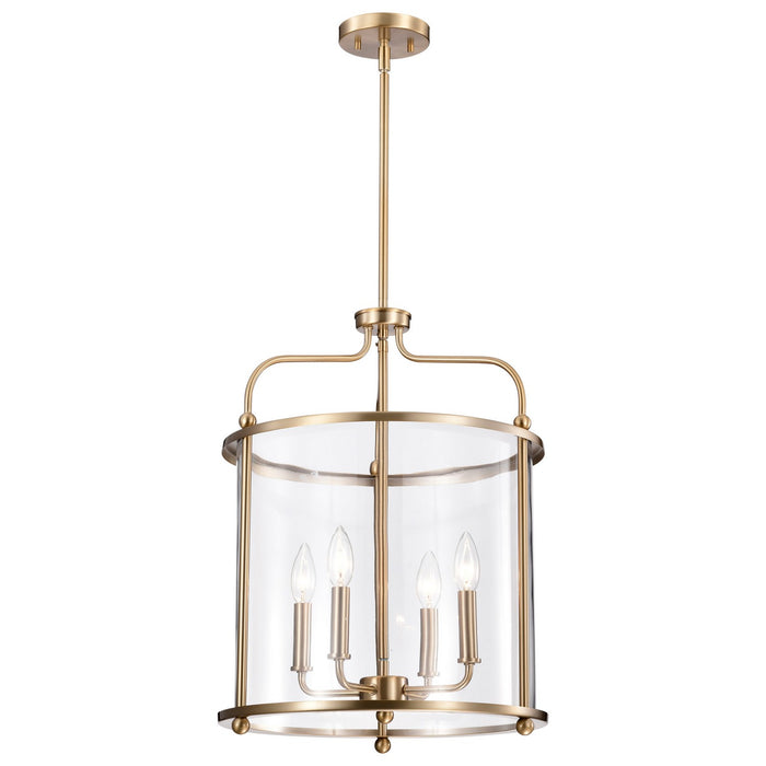 Myhouse Lighting Nuvo Lighting - 60-7936 - Four Light Pendant - Yorktown - Burnished Brass