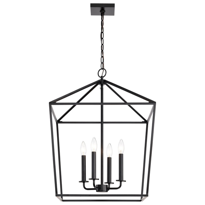 Myhouse Lighting Nuvo Lighting - 60-7942 - Four Light Pendant - Emma - Matte Black