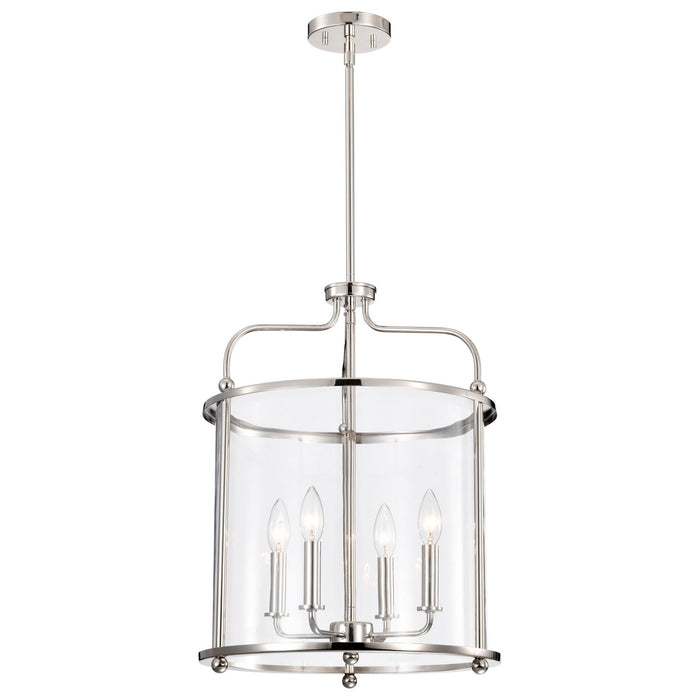 Myhouse Lighting Nuvo Lighting - 60-7956 - Four Light Pendant - Yorktown - Polished Nickel