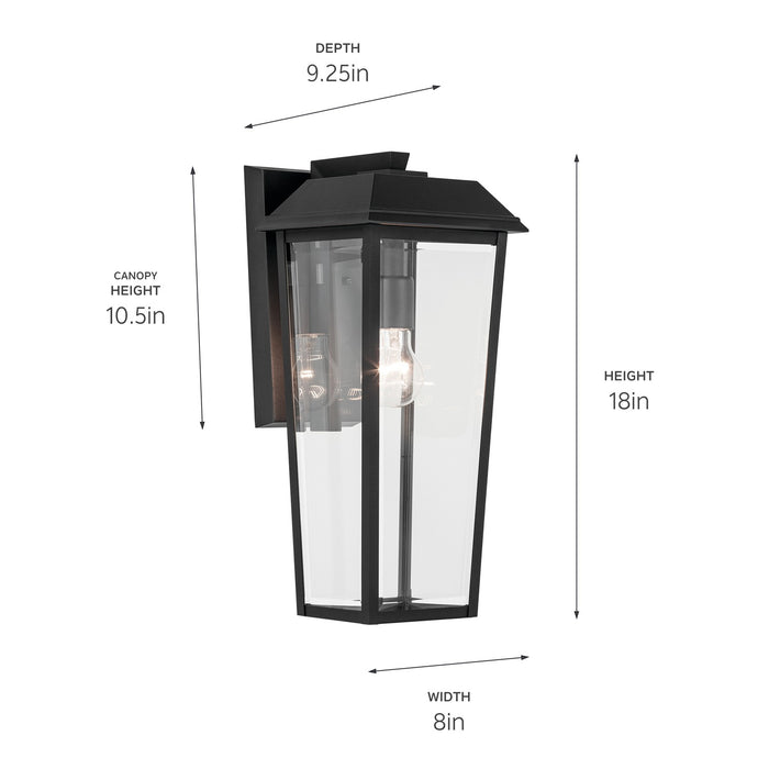 Myhouse Lighting Kichler - 59119BKT - One Light Outdoor Wall Mount - Mathus - Textured Black