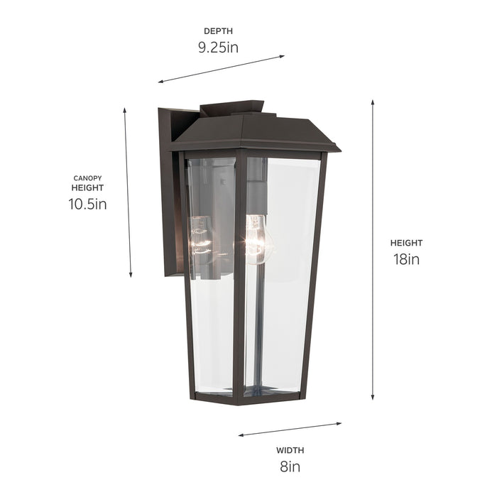 Myhouse Lighting Kichler - 59119OZ - One Light Outdoor Wall Mount - Mathus - Olde Bronze