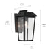 Myhouse Lighting Kichler - 59118BKT - One Light Outdoor Wall Mount - Mathus - Textured Black