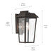 Myhouse Lighting Kichler - 59118OZ - One Light Outdoor Wall Mount - Mathus - Olde Bronze