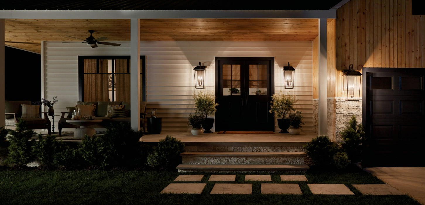 Myhouse Lighting Kichler - 59121OZ - Three Light Outdoor Wall Mount - Mathus - Olde Bronze