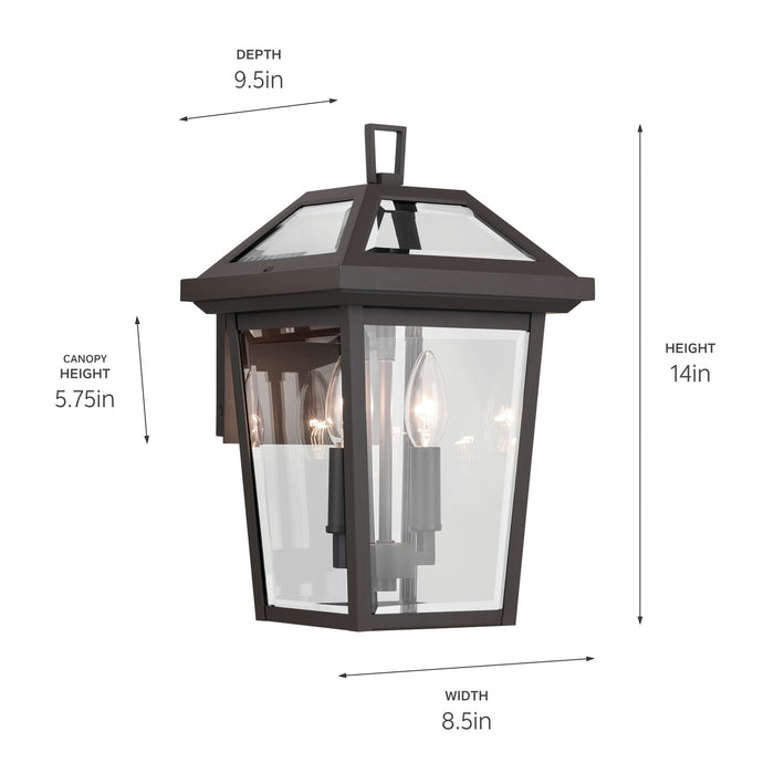 Myhouse Lighting Kichler - 59125OZ - Two Light Outdoor Wall Mount - Regence - Olde Bronze