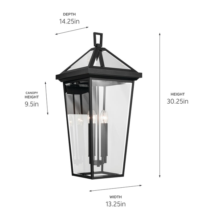 Myhouse Lighting Kichler - 59128BKT - Four Light Outdoor Wall Mount - Regence - Textured Black