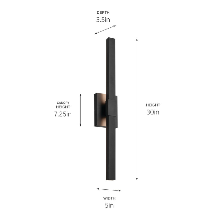 Myhouse Lighting Kichler - 59145BKT - One Light Outdoor Wall Mount - Nocar - Textured Black