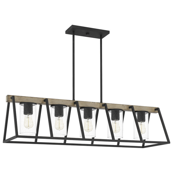 Myhouse Lighting Quoizel - BRT5542GK - Five Light Linear Chandelier - Brockton - Grey Ash