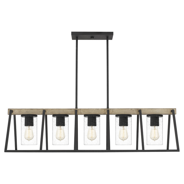 Myhouse Lighting Quoizel - BRT5542GK - Five Light Linear Chandelier - Brockton - Grey Ash