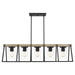 Myhouse Lighting Quoizel - BRT5542GK - Five Light Linear Chandelier - Brockton - Grey Ash