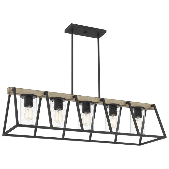 Myhouse Lighting Quoizel - BRT5542GK - Five Light Linear Chandelier - Brockton - Grey Ash