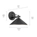 Myhouse Lighting Kichler - 49061BK - One Light Outdoor Wall Mount - Ripley - Black