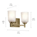 Myhouse Lighting Kichler - 45573NBR - Two Light Bath - Shailene - Natural Brass