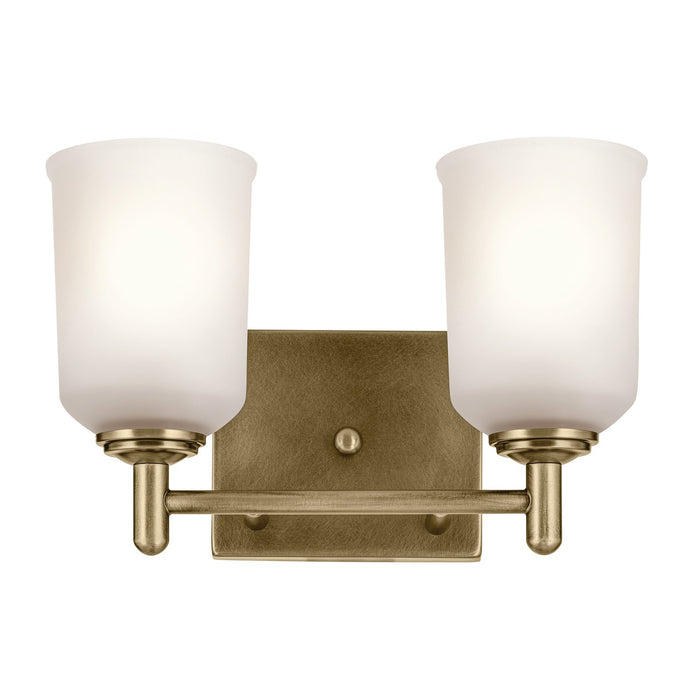 Myhouse Lighting Kichler - 45573NBR - Two Light Bath - Shailene - Natural Brass