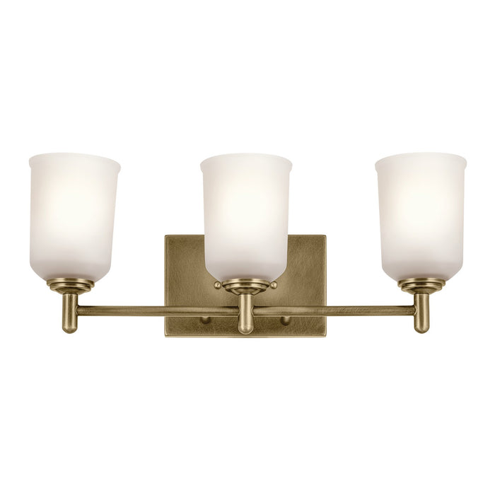 Myhouse Lighting Kichler - 45574NBR - Three Light Bath - Shailene - Natural Brass