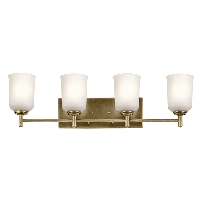 Myhouse Lighting Kichler - 45575NBR - Four Light Bath - Shailene - Natural Brass