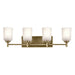 Myhouse Lighting Kichler - 45575NBR - Four Light Bath - Shailene - Natural Brass