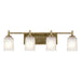 Myhouse Lighting Kichler - 45575NBR - Four Light Bath - Shailene - Natural Brass