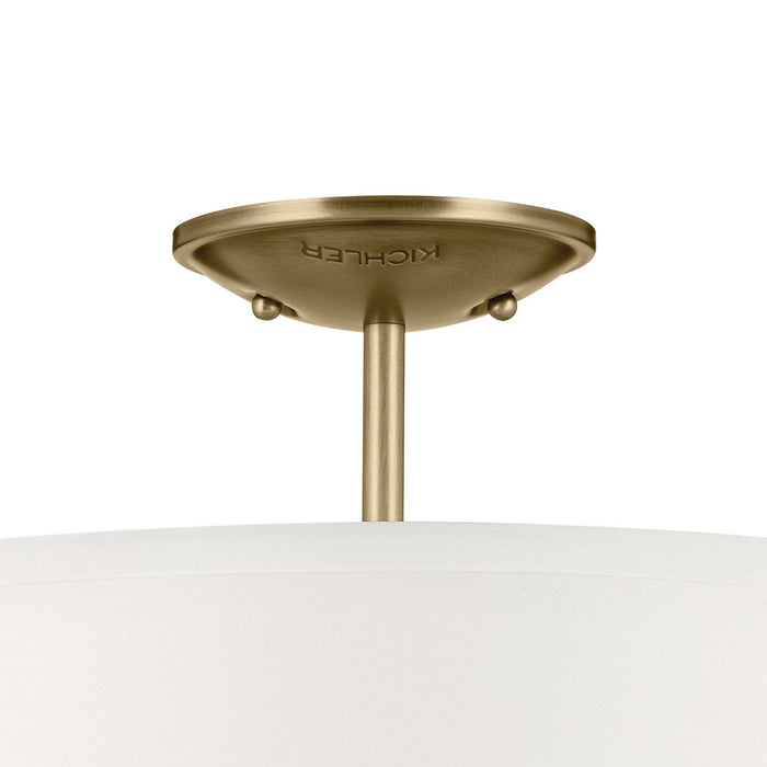 Myhouse Lighting Kichler - 43675NBR - Three Light Semi Flush Mount - Shailene - Natural Brass